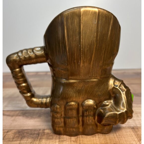Marvel Avengers Infinity Gauntlet Sculpted Ceramic Mug 20 Oz Gold Multicolor - Picture 3 of 5